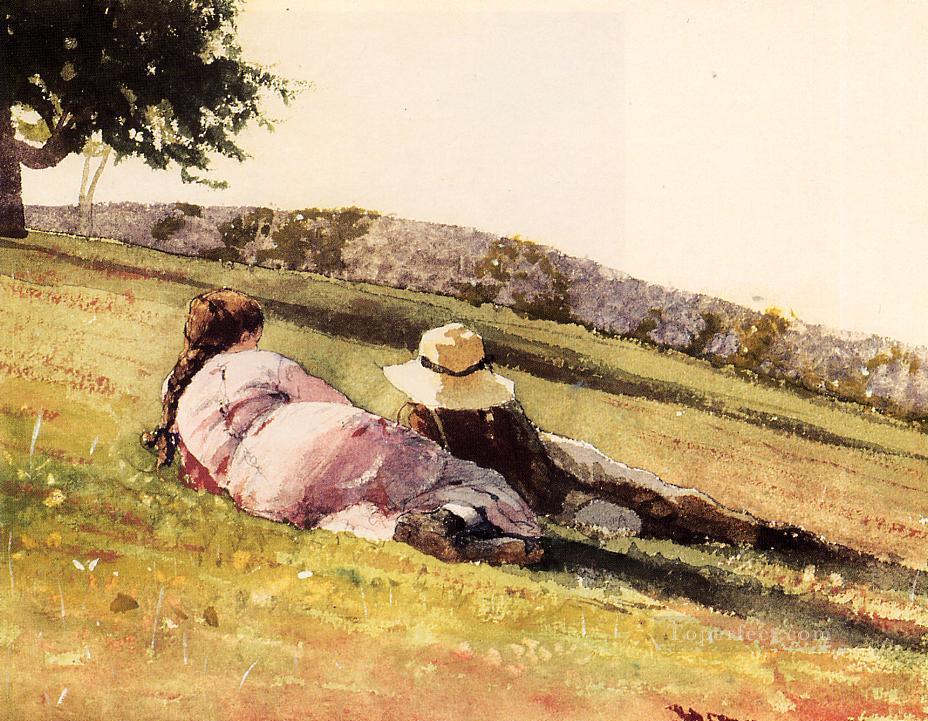 On the Hill Realism painter Winslow Homer Oil Paintings